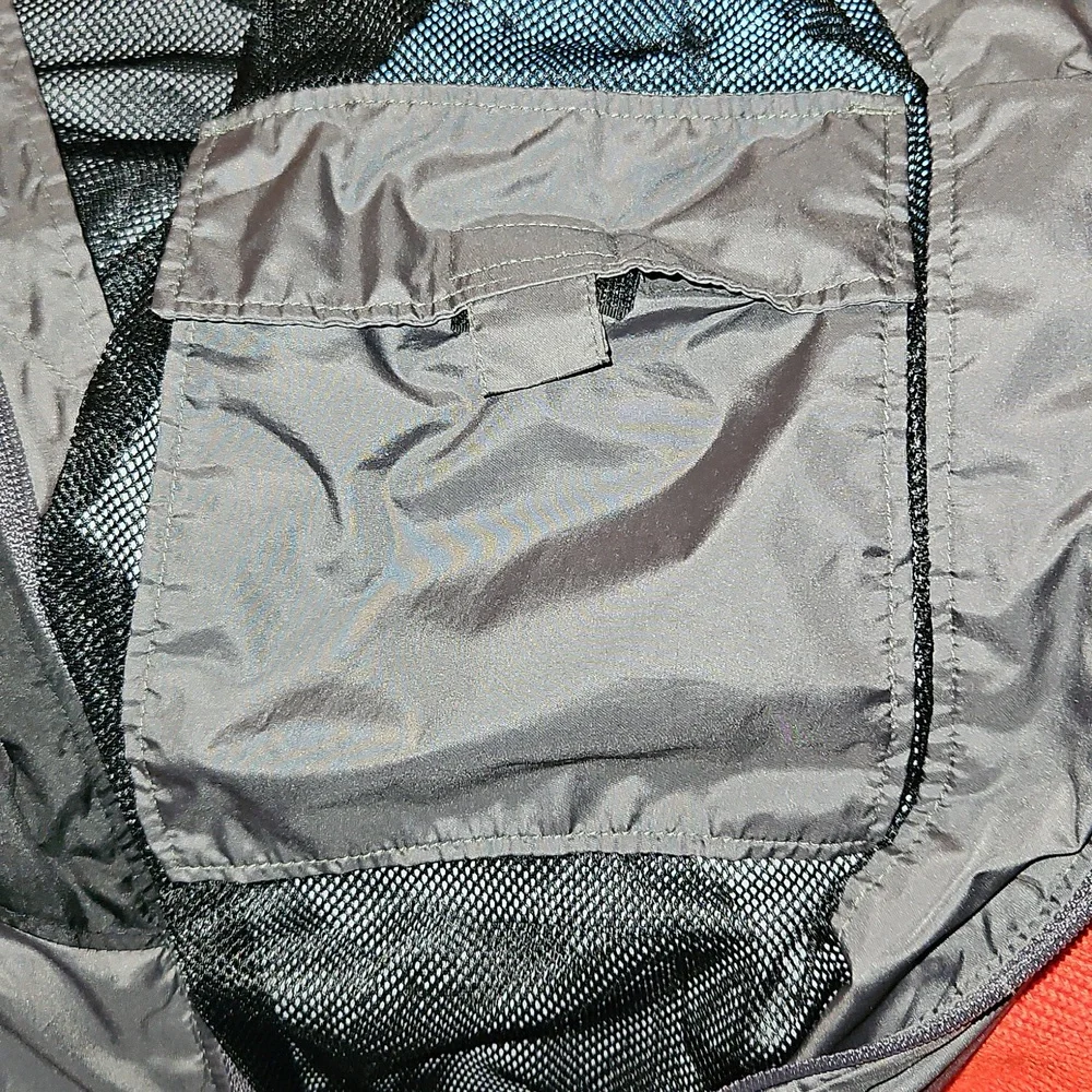 FOX RACING Men's Gray and Blue Windbreaker Jacket Coat w/ Hood -